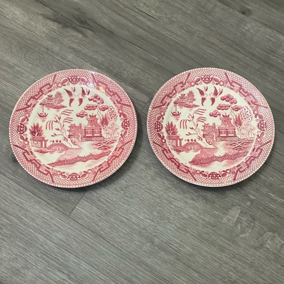 Antique Pair of Kanedai Willow Plates - Picture 6 of 11